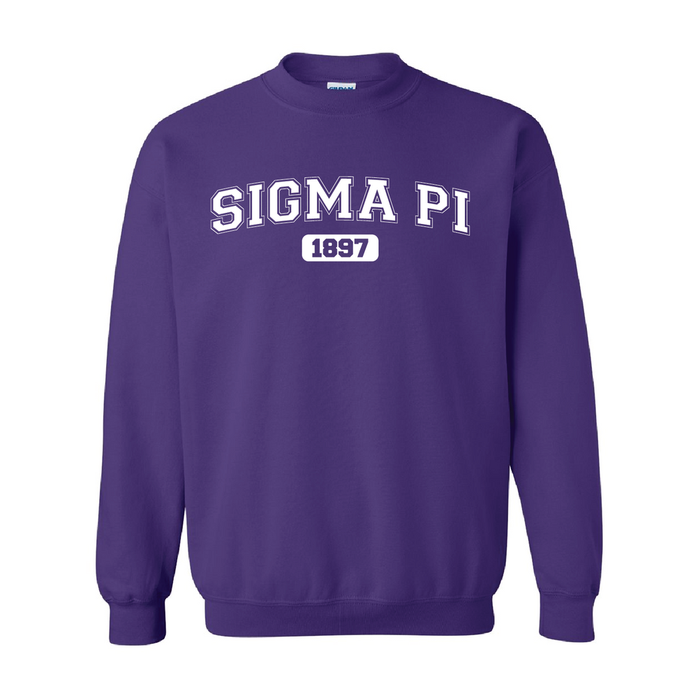 Sigma Pi Collegiate Crewneck in Purple
