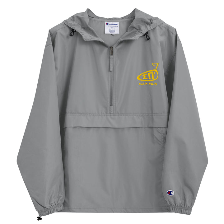 Sigma Pi Golf Embroidered Champion Packable Jacket