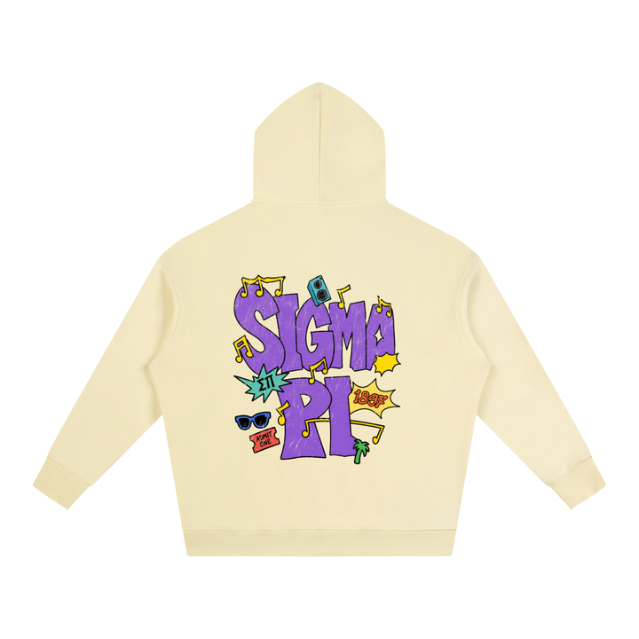 Sigma Pi Summer Festival Oversize Fleeced Hoodie