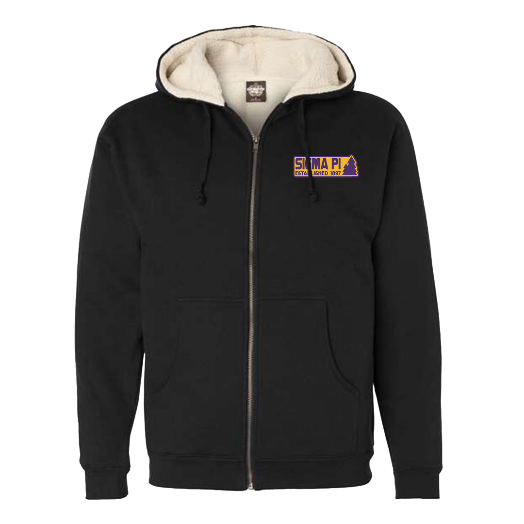 Sigma Pi Outdoors Sherpa-Lined Full-Zip Hooded Sweatshirt