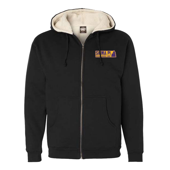 Sigma Pi Outdoors Sherpa-Lined Full-Zip Hooded Sweatshirt