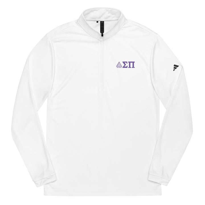 Sigma Pi Adidas Quarter Zip Pullover in White