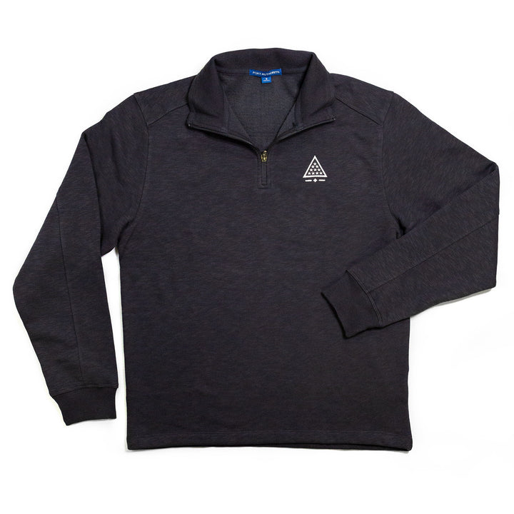 Sigma Pi - Fleece Quarter Zip Pullover in Slate Grey