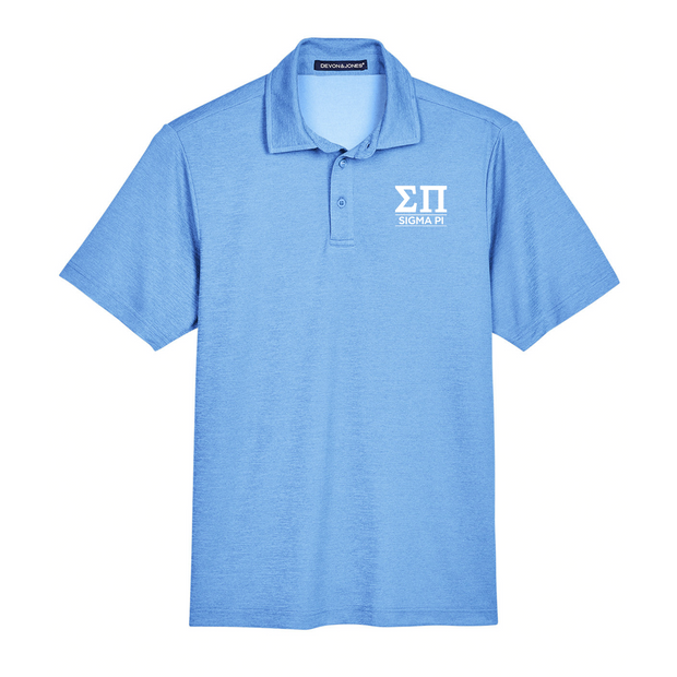 Sigma Pi - Greek Letters Performance Polo in Blue